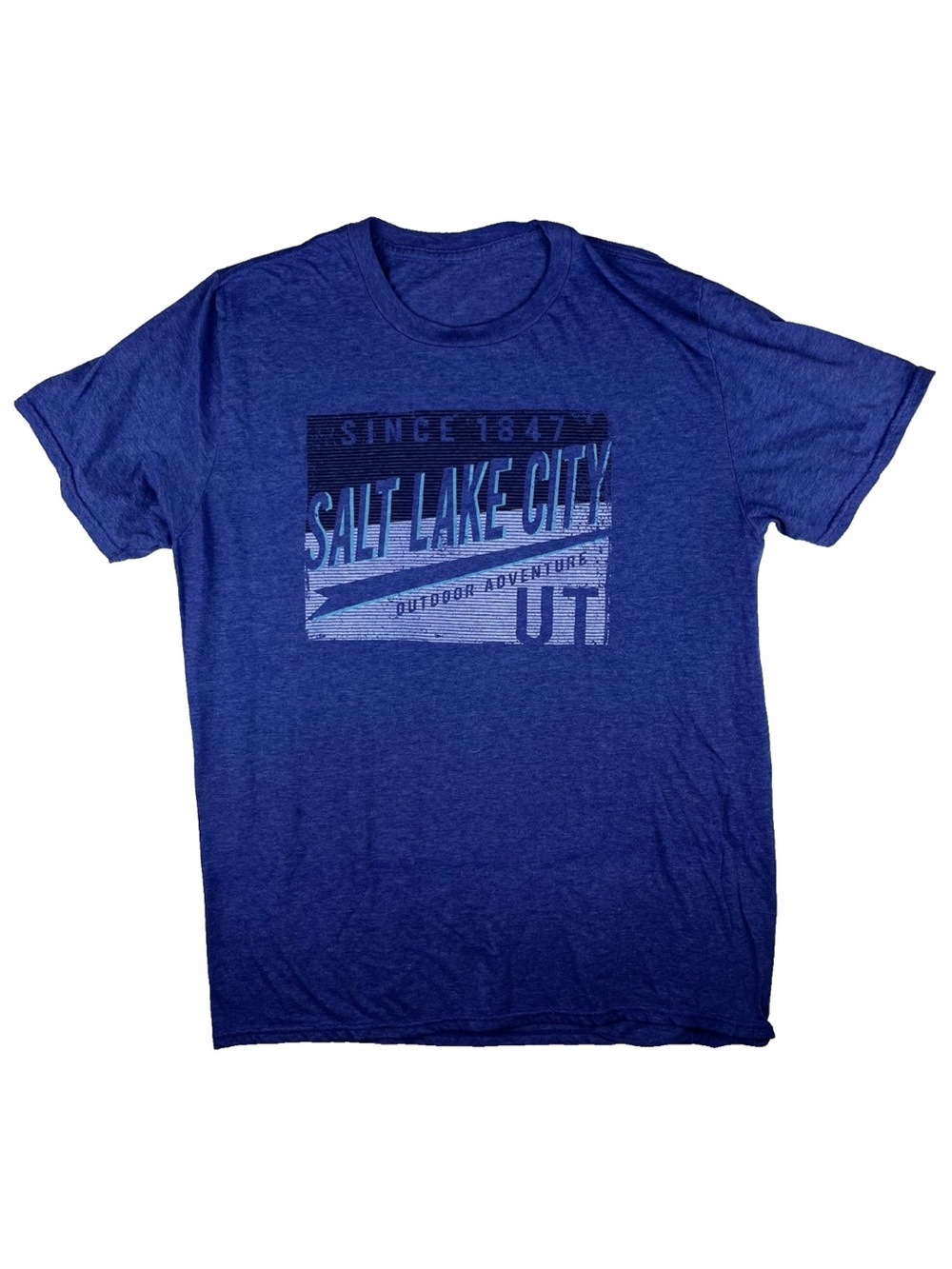 Salt Lake City Blue Medium Tshirt SLC Outdoor Travel Vacation Utah Retro Casual